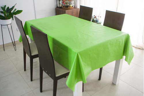 Mantel Cuerina Impermeable Cuadrado 1.40x1.40 Ecocuero Verde Manzana