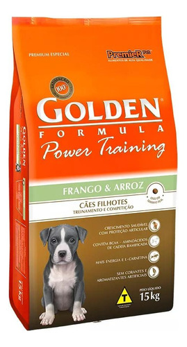 Ração Golden Power Training Cães Filhotes Frango E Arroz 15k