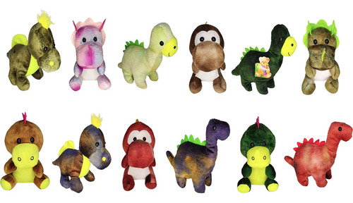 Dinossauro De Pelucia Para Grua Sortidos Atacado- Kit Com 75