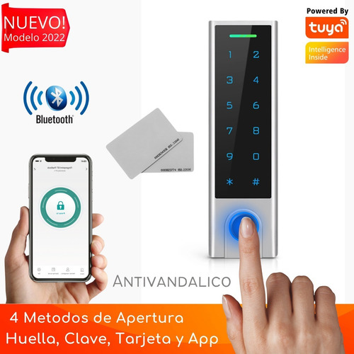 Imagen 1 de 7 de Teclado Control De Acceso+huella Digital+tarjeta+app Wifi