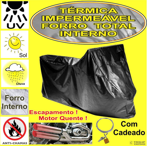 Capa Cobrir Moto Kawasaki Vulcan 800 (c/cadeado) * Termica