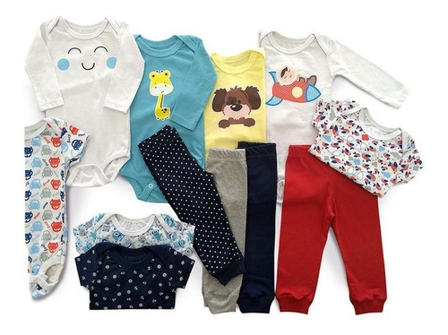 Body Bebê Roupinha De Nenê Kit 12 Pçs Infantil Meninas