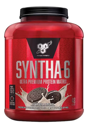 Suplemento en polvo BSN  Ultra Premiun Protein Matrix Syntha-6 proteína sabor cookies & cream en pote de 2.27kg