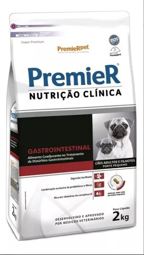 Ração Premier Nut Clín Gastrointestinal P Cães Pq Porte 2kg