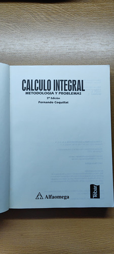 Libro Calculo Integral Fernando Coquillat (Usado)