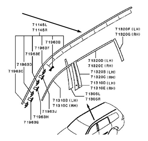 Platina De Techo Mitsubishi Montero Sport Kh 2014 2015