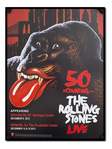 #1429 - Cuadro Vintage 30 X 40 - The Rolling Stones Rock