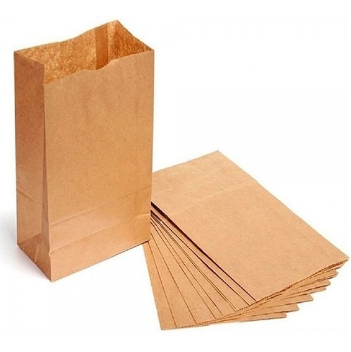 Imagen 1 de 1 de Bolsas Papel Delivery Fast Food 12x24x7 / 100 Un. / Palermo