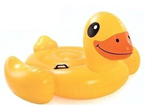 Bote inflable grande con forma de pato amarillo - Intex