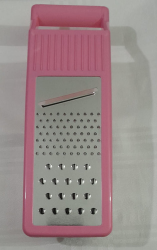 Millanel Home - Rallador Acero Multiuso 3 En 1 + Contenedor Rosa