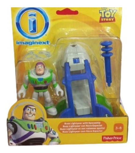 Boneco Imaginext Buzz Lightyear Com Nave Espacial T2740