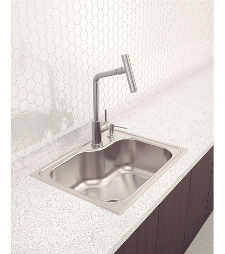 Bacha Tramontina de acero inoxidable satinado Morgana Gourmet 48fx 55x42
