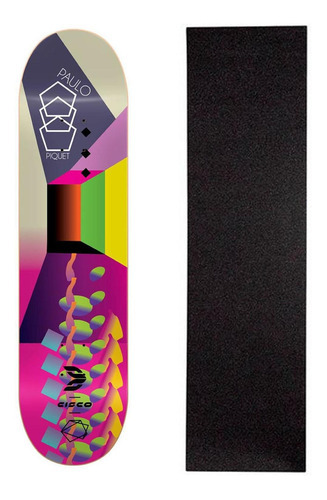 Shape Cisco Skate Fiber Decks Neon Paulo Piquet 8.25