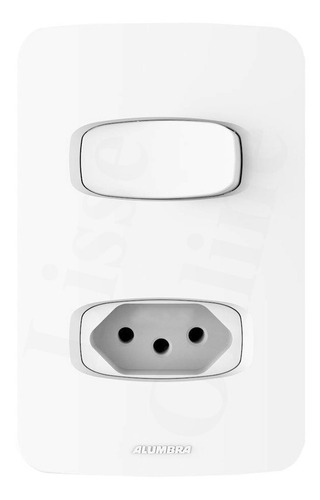 Conjunto 1 Interruptor Simples + 1 Tomada 10a Alumbra Gracia