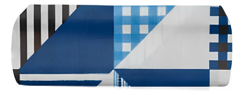 Lençol Avulso Solteiro Percal 100%algodão S/elastico Estampa Cor Geometrico Azul Desenho Do Tecido Estampado