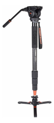 Monopie Coman Dx428cq5s Fibra De Carbon Cabezal Fluido 183cm