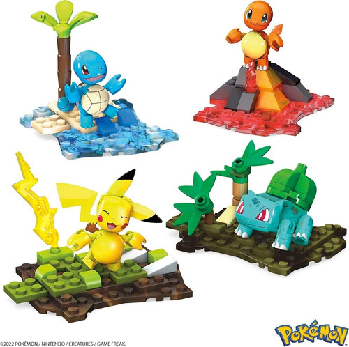 Figura De Construcción Mega Construx Pokémon Kanto 150 Pcs
