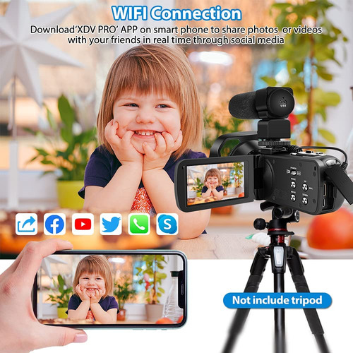 Videocámara Profesional 4k Wifi Cámara De Vídeo Digital