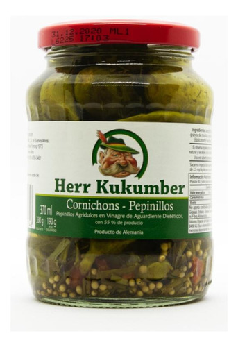 Pepinos Agridulces Dieteticos Alemanes Herr Kukumber 370ml