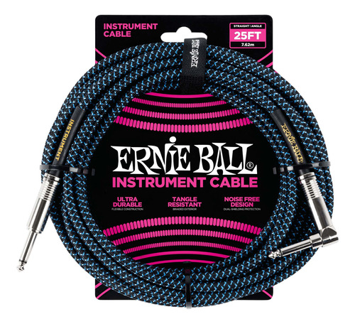 Cable Ernie Ball Para Instrumento 7.62 Mts. Ang./rec. 6060