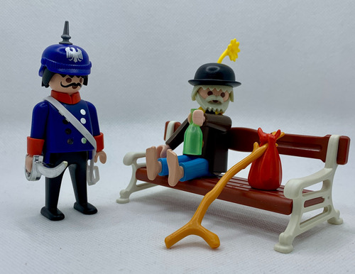 Playmobil 5504 Vagabundo Con Gendarme Victorianos  Set Usado