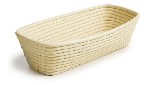 Molde Pan Banneton De Fermentacion Rectangular Rattan Ibili Color Beige