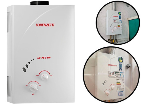 Aquecedor A Gas Lz 750bp Lorenzetti Glp Gás De Cozinha