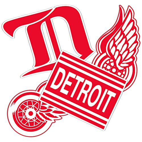 Calcomanía De Vinilo Del Equipo De Detroit Red Wings D...