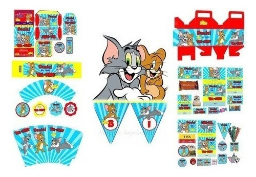 Kit Imprimible Tom Y Jerry Candy Bar Golosinas Tarjetas
