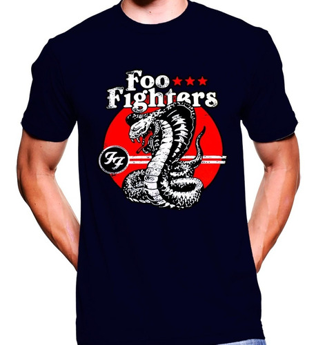 Camiseta Premium Dtg Rock Estampada Foo Fighters 06