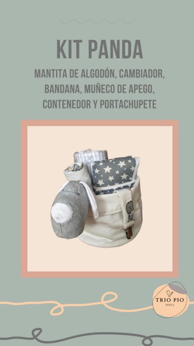 Trio Pio - Kit Panda - Kit De Productos Para Bebe