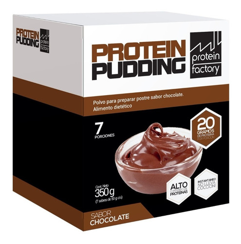 Budin De Proteina Protein Pudding Protein Factory Delicioso Caja X 7 Porciones Contiene Whey Protein Fácil Preparación 