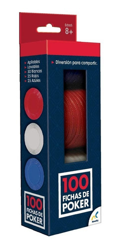 Fichas De Plástico 100 Piezas Poker Casino Apuesta 3 Colores