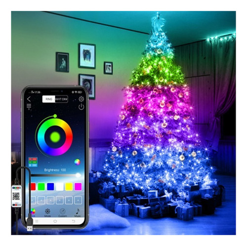 30m Cadena De Luces Led De Navidad App Control Remoto