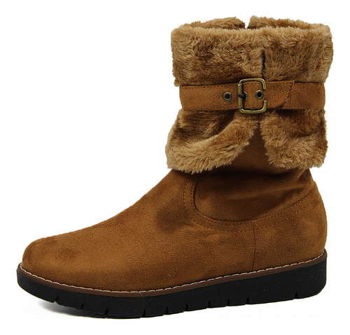 Botas De Gamuza Con Chiporro Mujer Invierno Color Escoger