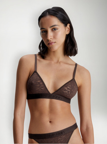 Bralettetriángulo Intrinsi Unlined Café Calvin Klein