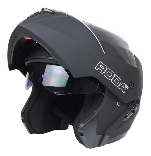 Casco Abatible Para Moto Roda Revenge Negro Mate