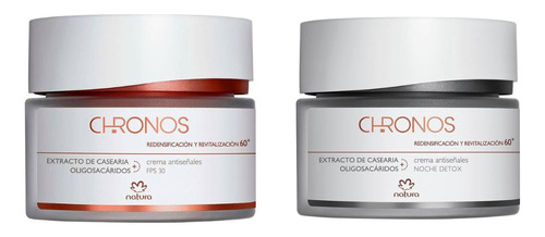 Kit Crema Antiseñales 60+ Chronos Día Y Noche Natura