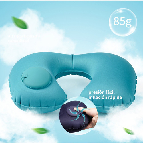 Almohada De Camping Viaje Inflables Comprimible Portátil