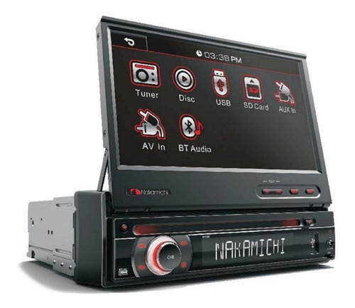 Radio Nakamichi Na1800 1din Motorizado 7 Pulgadas Bluetooth