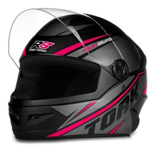 Capacete Moto Fechado Masculino E Feminino Pro Tork R8 Fosco Cor Rosa Tamanho do capacete 62