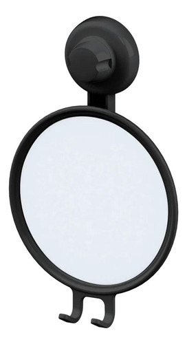 Espelho Anti Embaçante Com Ventosa Banheiro Preto 406 Future