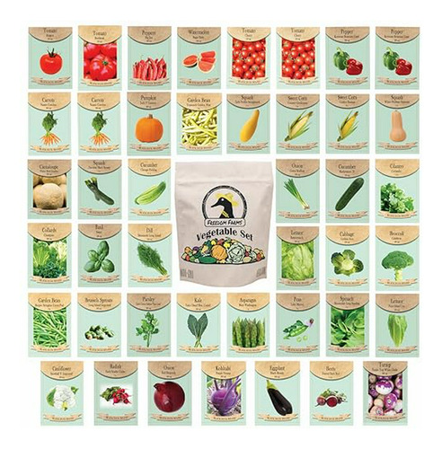  Set 43 Semillas Vegetales Y Hierbas Variadas 