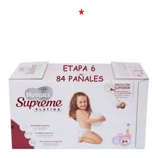 Pañales Huggies Supreme Etapa 6 Niñas Caja 84 Pañales