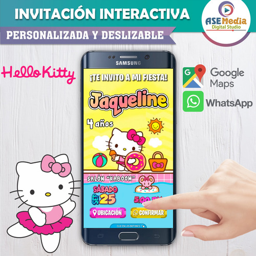 Invitación Digital Pdf Botones Confirmación Y Ubicación
