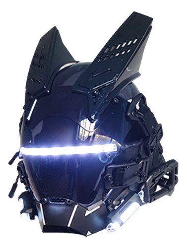 Máscara Cyberpunk White Light Bot Punk 2024 Com Função De Ca