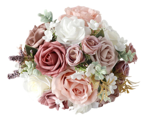 Boda Bouquet Bouquet Lanzando Flores De Rosa De Rosa Oscuro