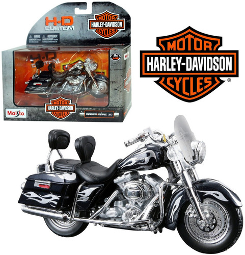 Moto Harley Davidson 2002 Custom Maisto Colección 1:18 Mrtoy