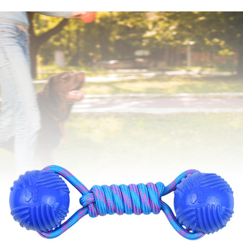 Dog Nylon Rope With Ball Pet Juguete, Resistente, Azul