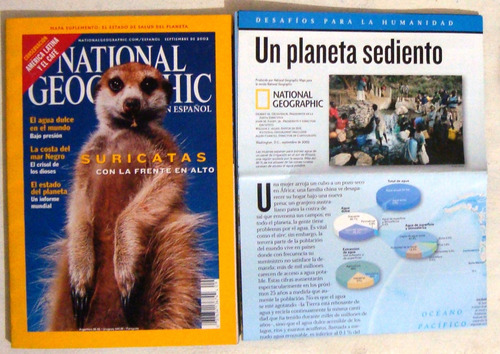 Revista National Geo Planeta Sediento Agua Y Vida Mares 2002